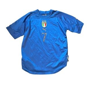 Italy Del Piero #7 Vintage Puma Jersey Blue L
